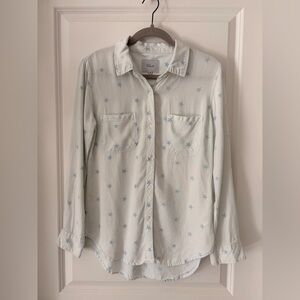 Rails Carter White with Blue Stars Button-Up Shirt